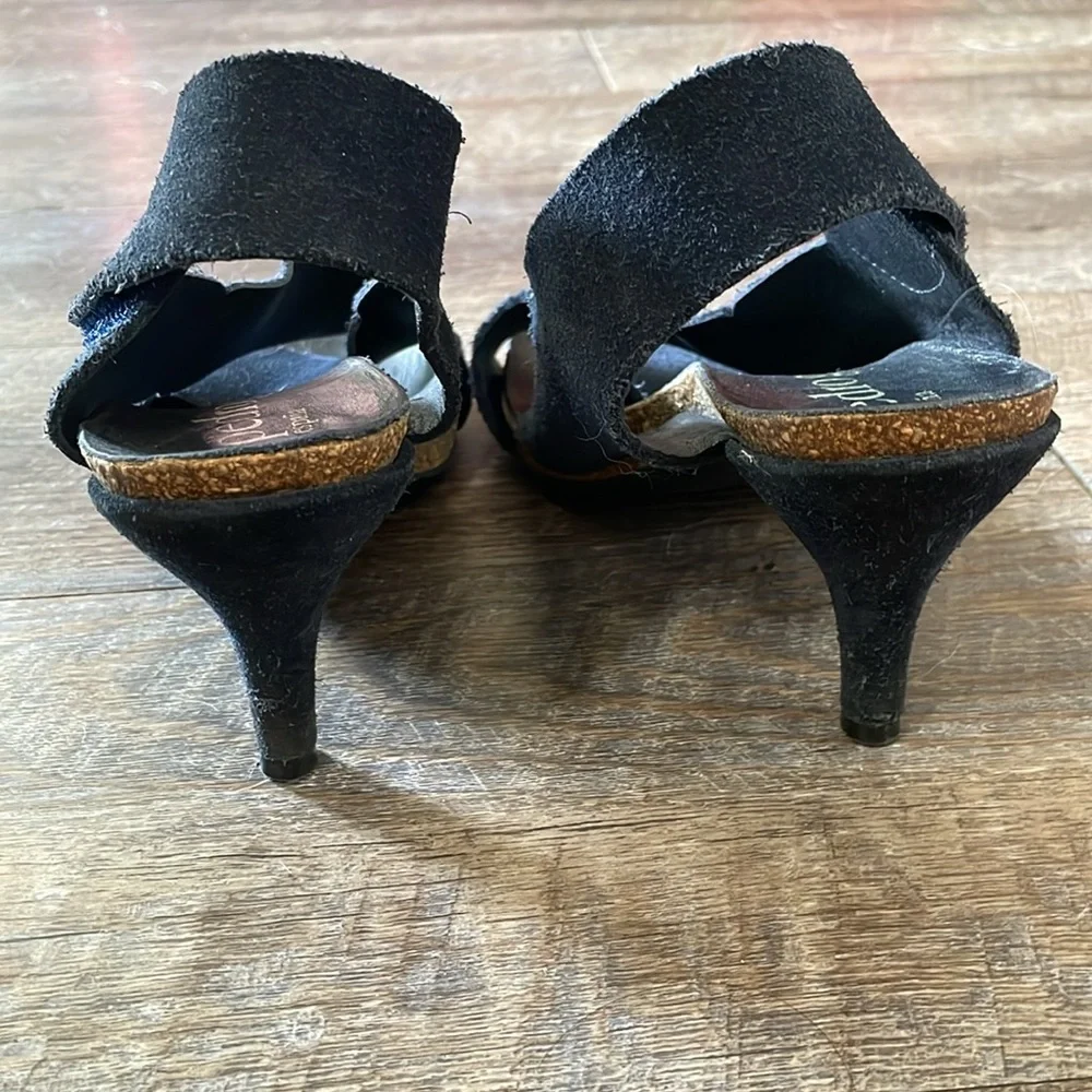 Pedro Garcia suede slingback peep toe Heeled Sandals heels